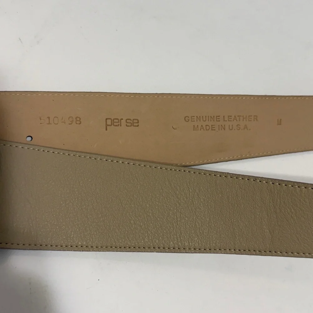 Per Se Tan Leather Belt
